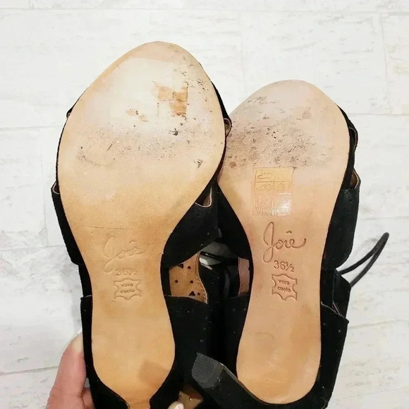 Joie Leather Caged Lace Up Heels - Picture 3 of 5